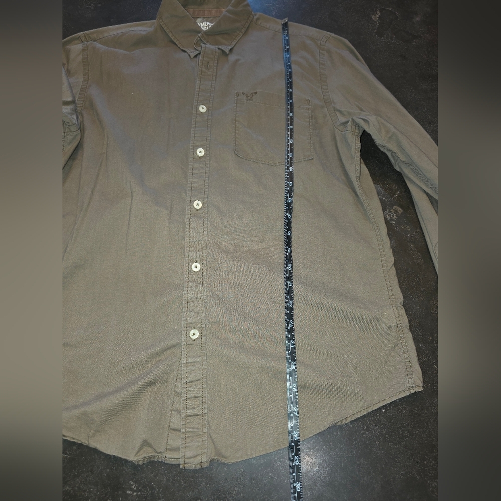 American Eagle Outfitters Brown Casual Button-Down Shirt - Picture 8 of 8